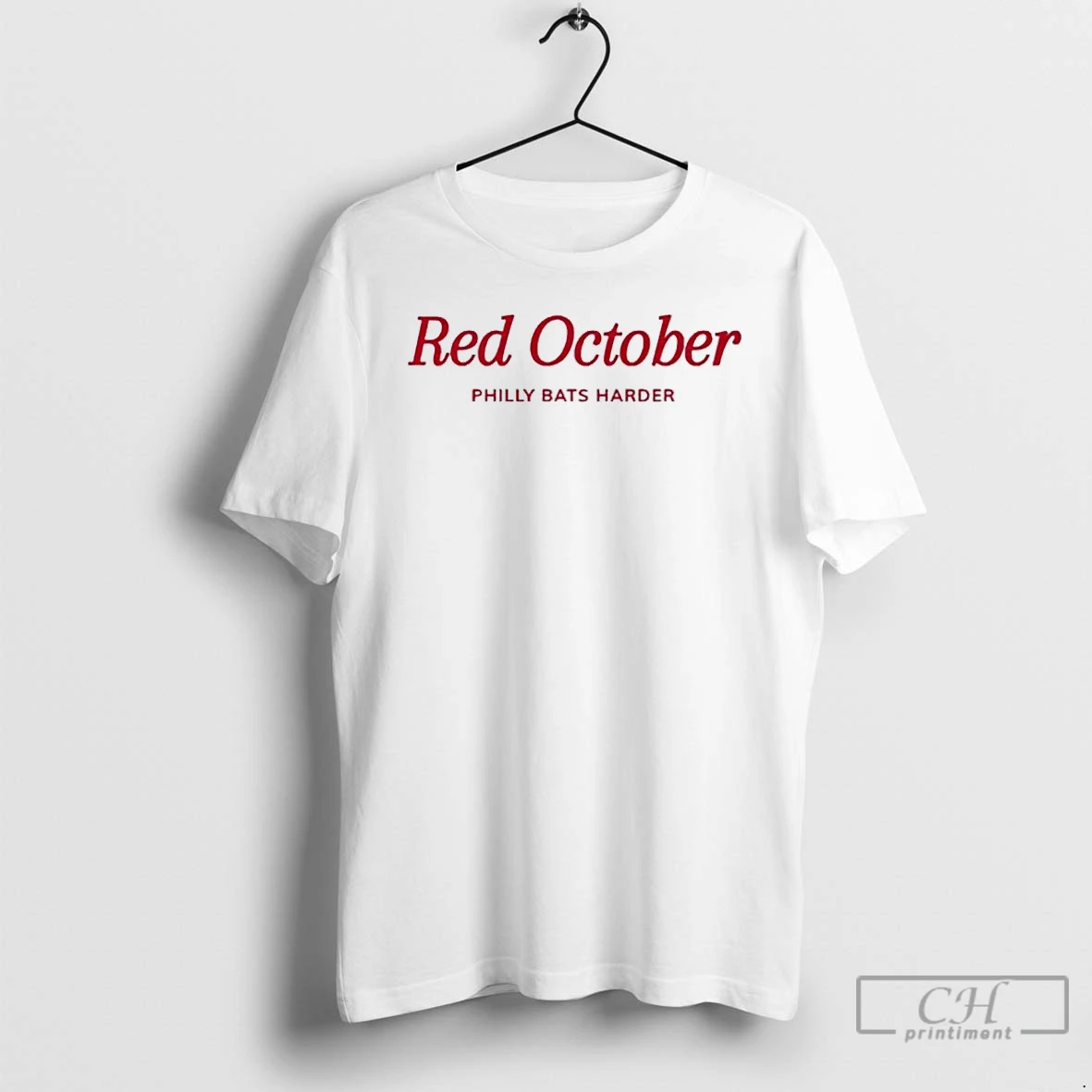 Premium Philadelphia Phillies Red October Philly Bats Harder T Shirts Hoodie