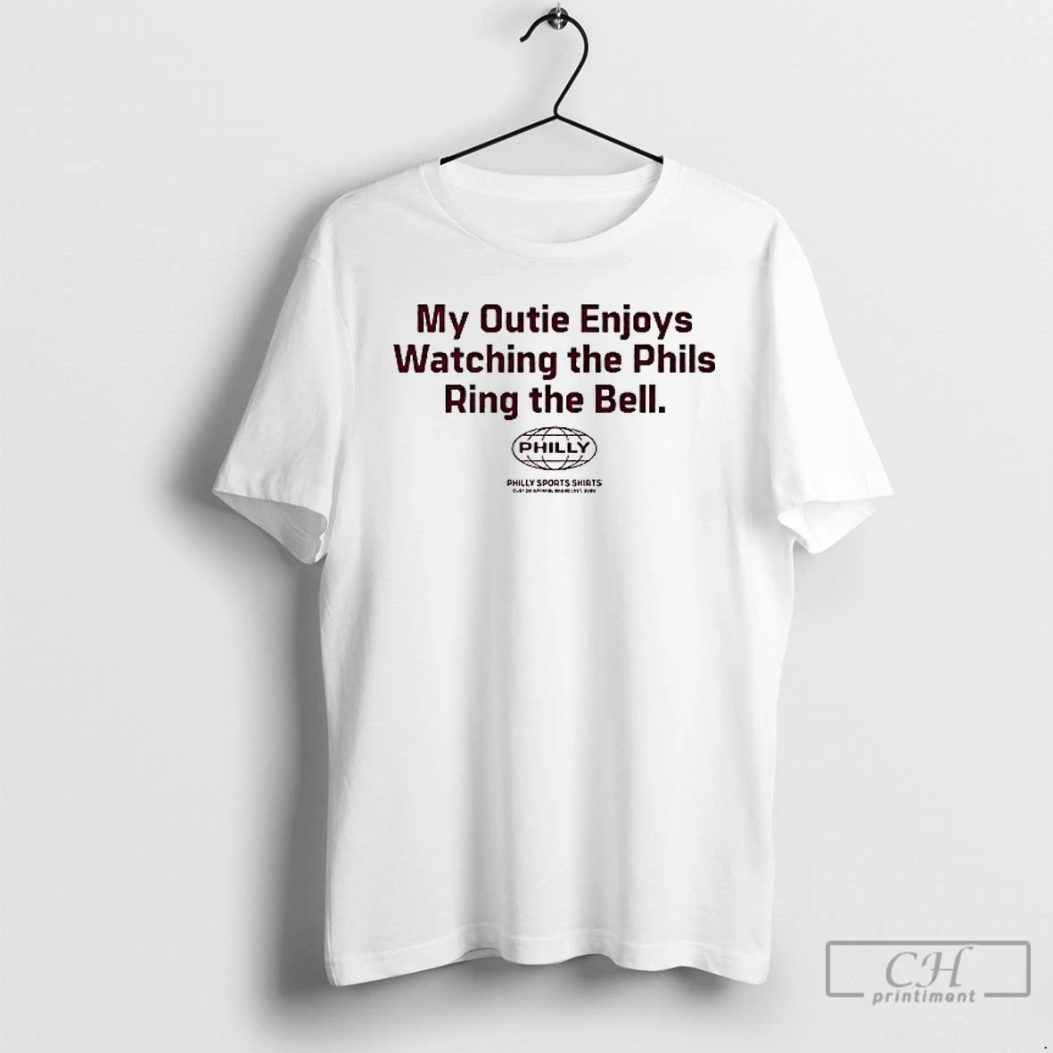 Premium Philadelphia Phillies My Outie Enjoys Watching The Phils Ring The Bell The Fightins 1 Sided T Shirts