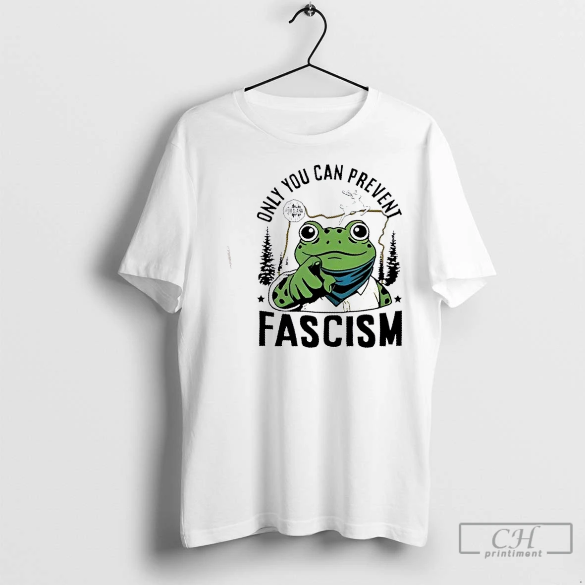 Premium Portland Frog Only You Can Prevent Fascism Anti Ice T Shirt