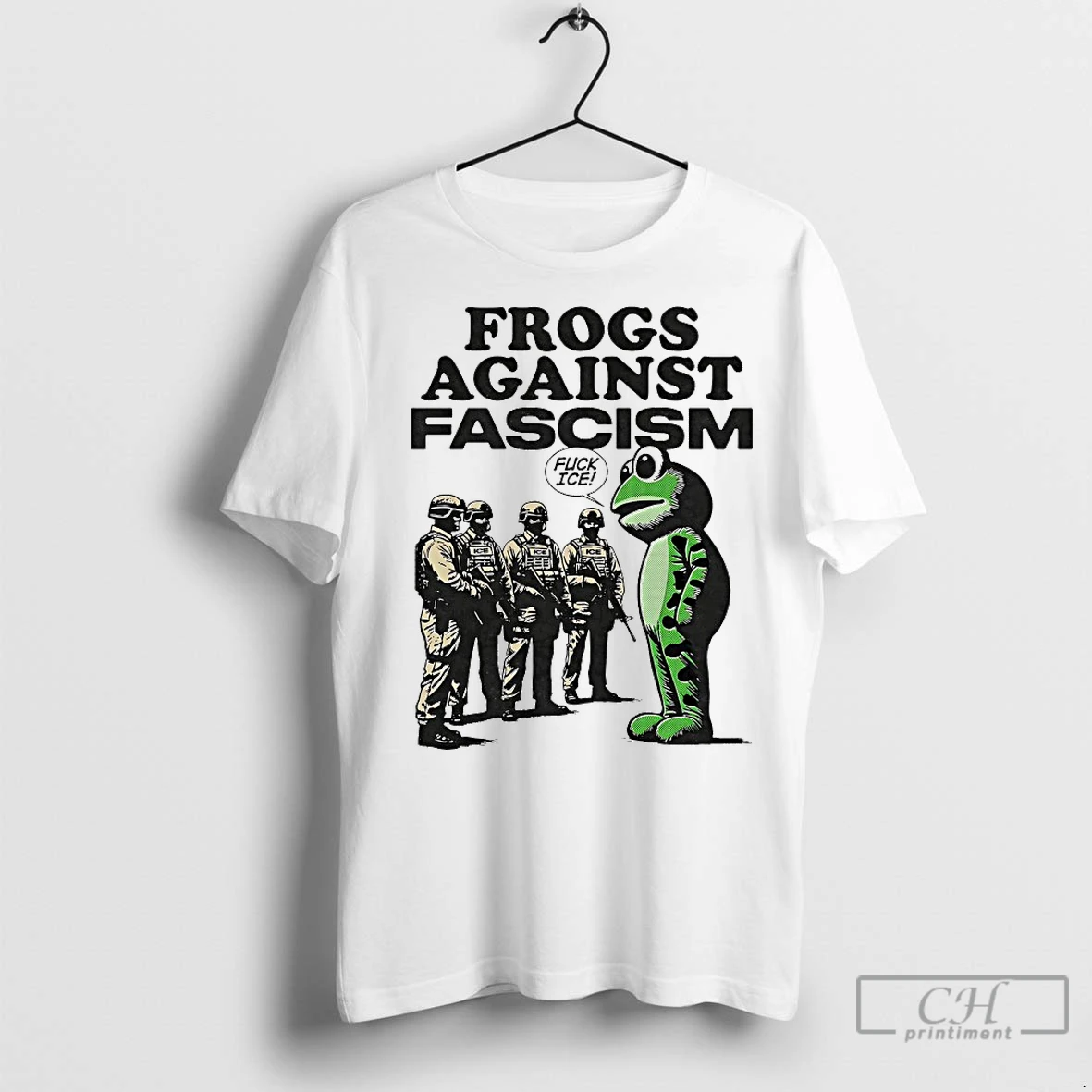 Premium Portland Frog Against Fascism Fuck Ice T Shirt