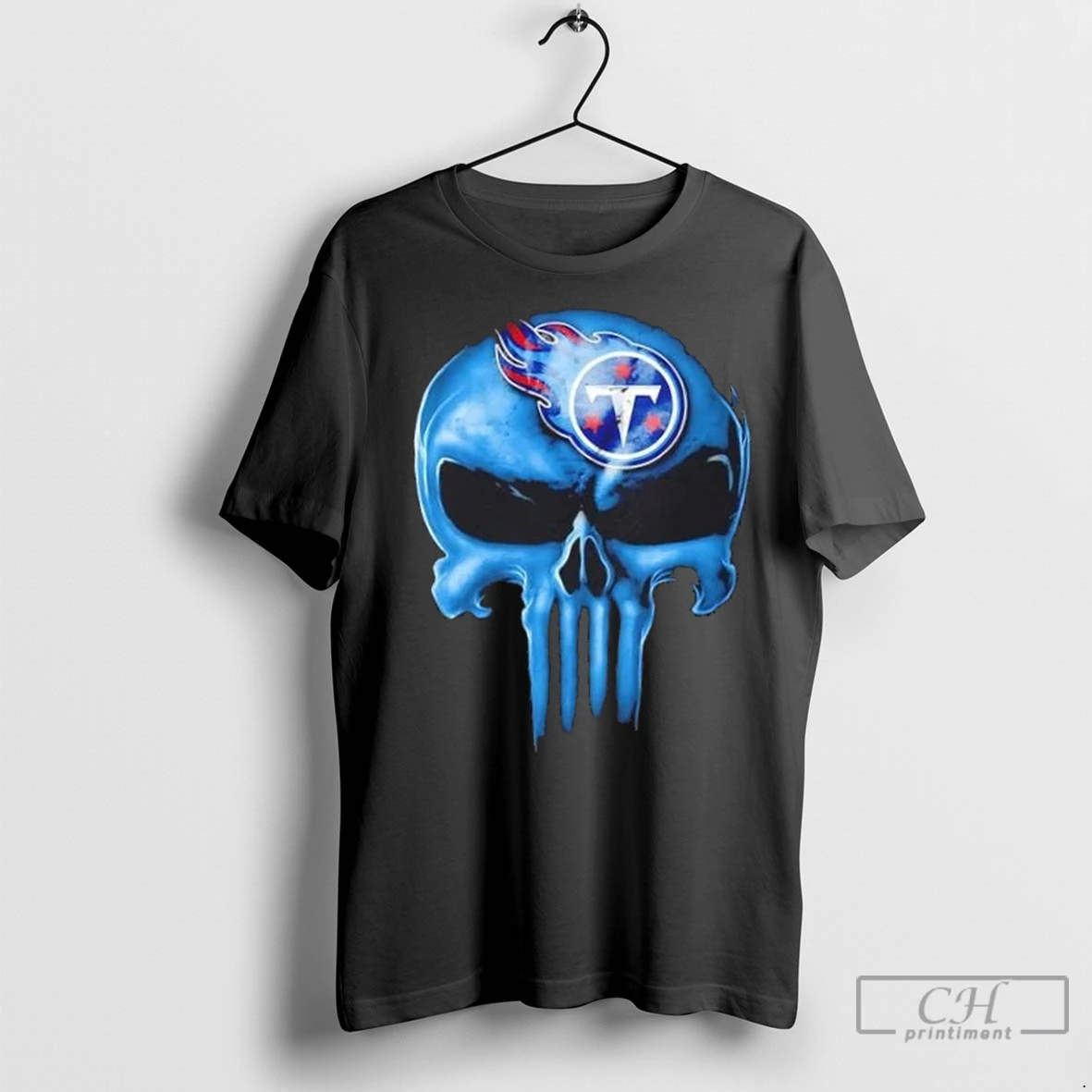 Premium Punisher Skull X Tennessee Titans Football Horror Halloween T Shirt