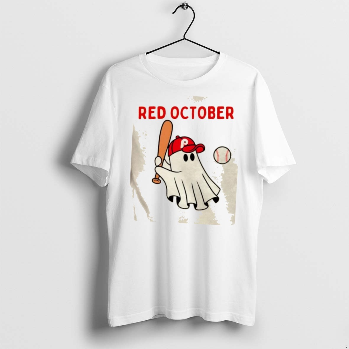 Red October Halloween Philadelphia Phillies Baseball Ghost T Shirts