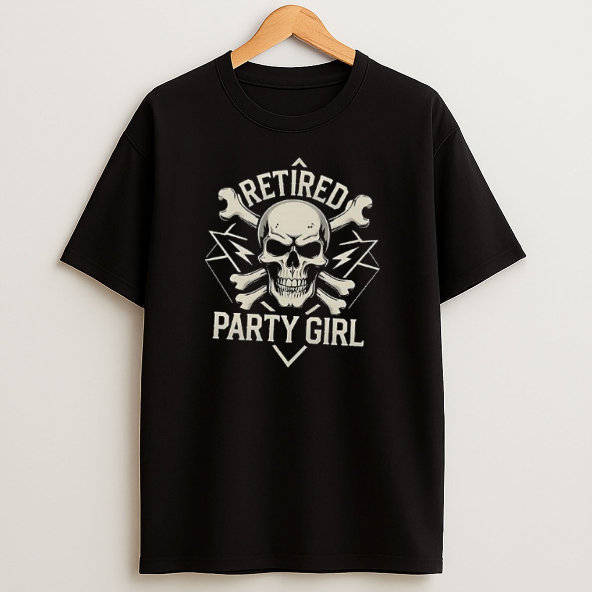 Premium Retired Party Girl Skull Sweatshirt Tee