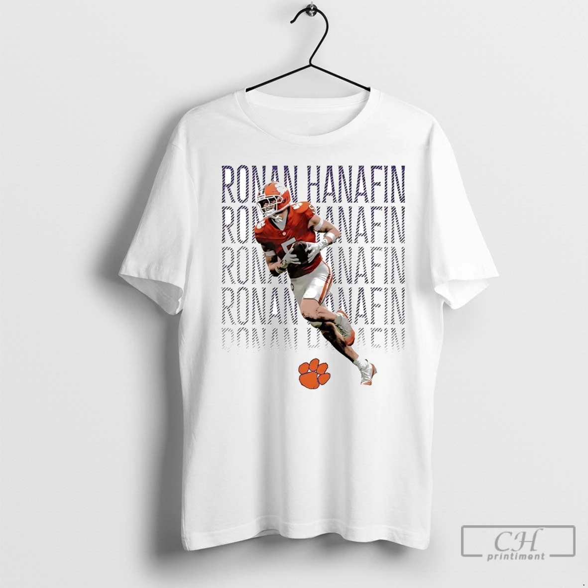 Premium Ronan Hanafin Illustrated Clemson Tigers T Shirt