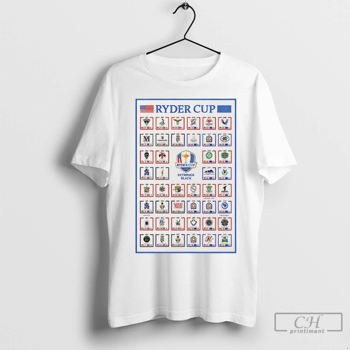 Premium Ryder Cup 2025 Usa Vs European Team History T Shirt