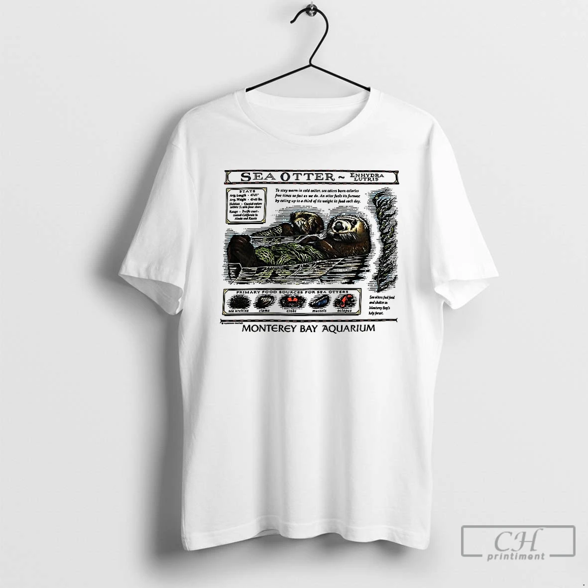 Premium Sea Otter Monterey Bay Aquarium T Shirts