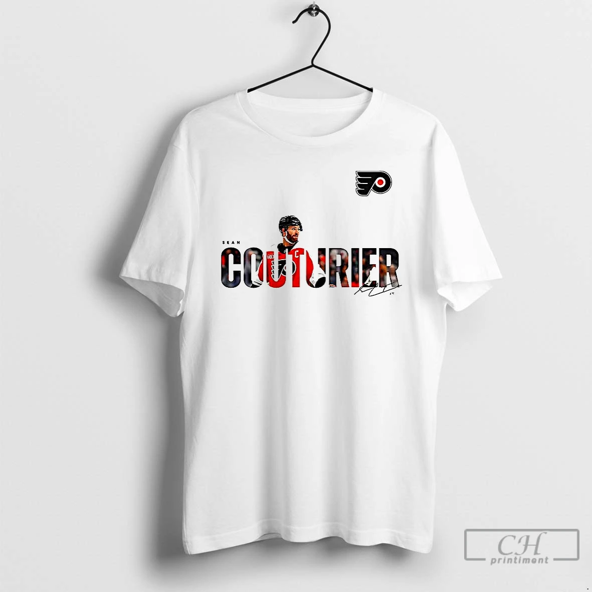 Premium Sean Couturier Philadelphia Flyers Nhl Logo Signature T Shirts