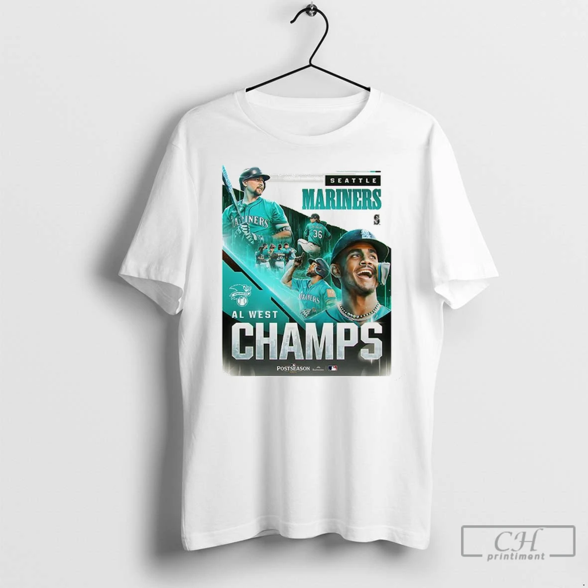 Premium Seattle Mariners Al West Champions 2025 Player T Shirt