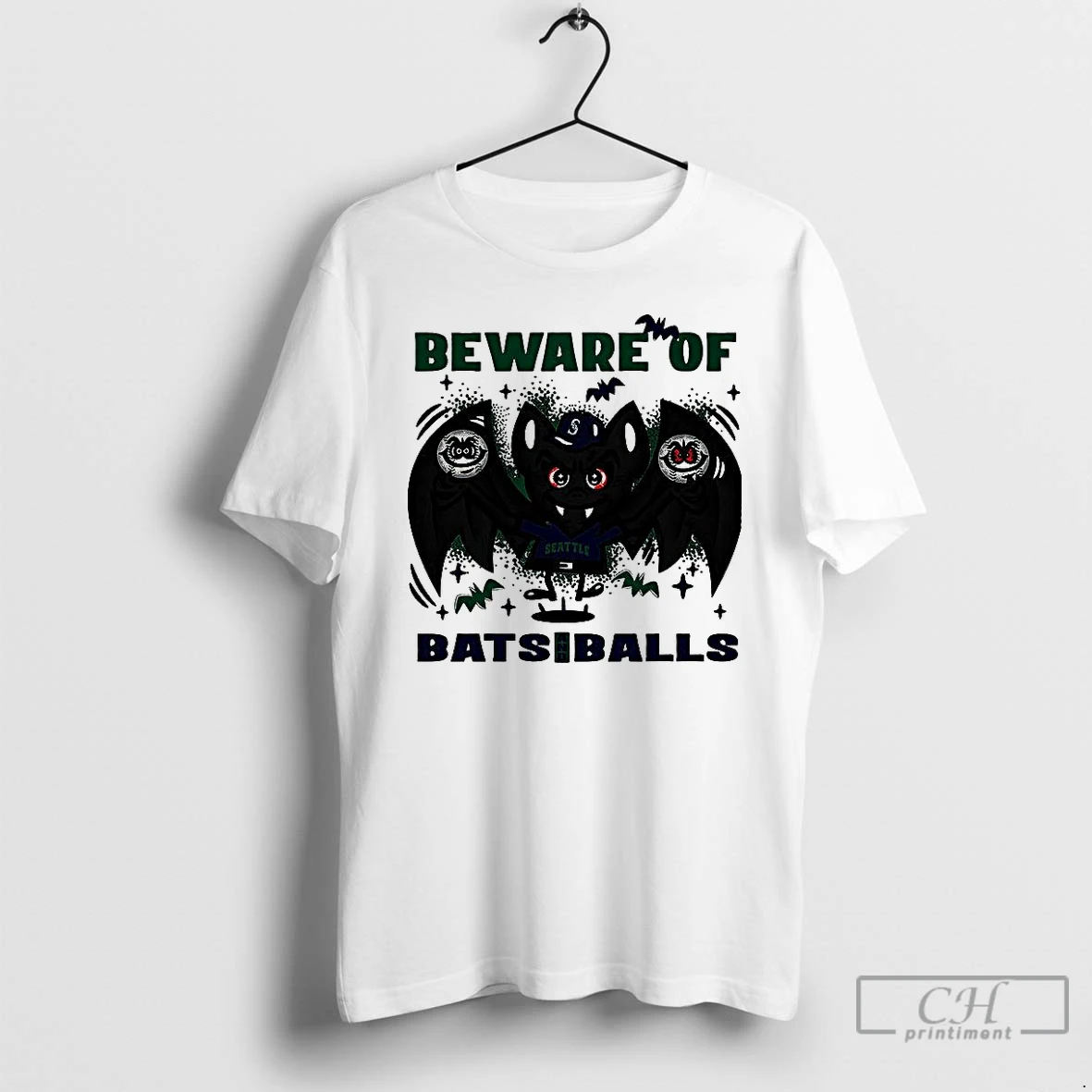 Premium Seattle Mariners Baseball Beware Of Bats And Balls Halloween T Shirts