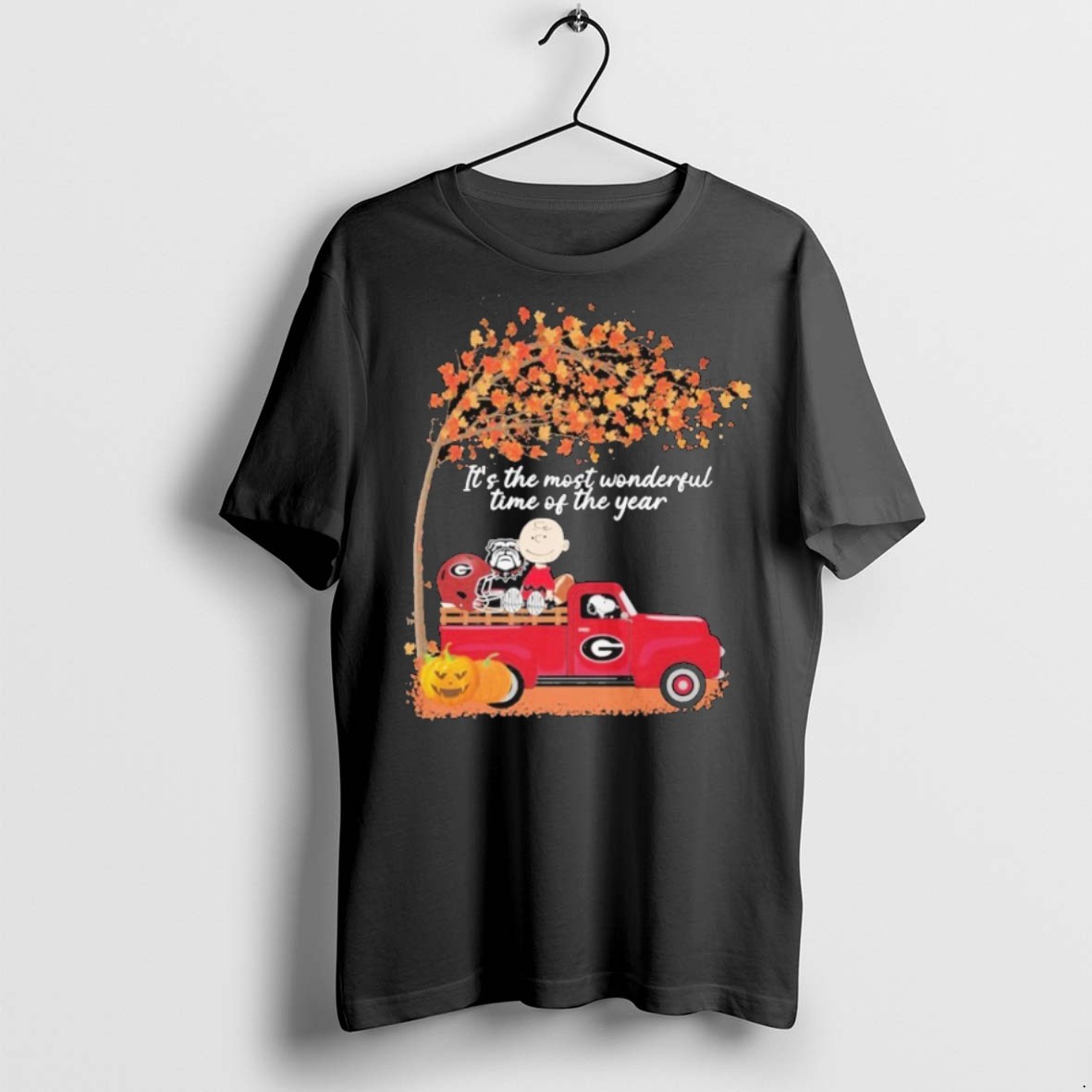 Premium Snoopy And Charlie Brown The Peanuts Fan Georgia Bulldogs Its The Most Wonderful Time Of The Year T Shirts