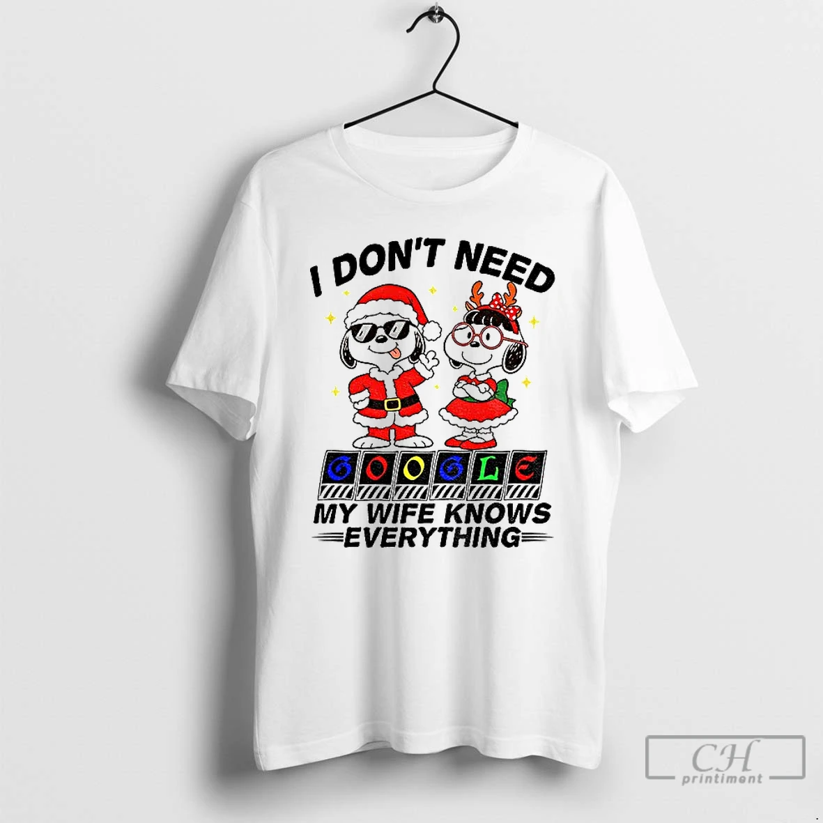 Premium Snoopy I Dont Need Google My Wife Knows Everything Christmas T Shirts Hoodie