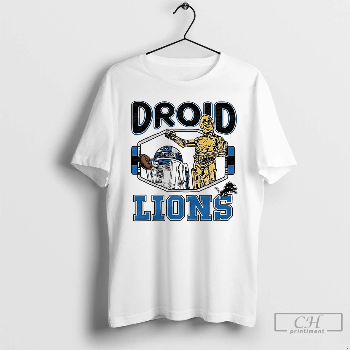 Premium Star Wars Detroit Lions Droid T Shirts Hoodie
