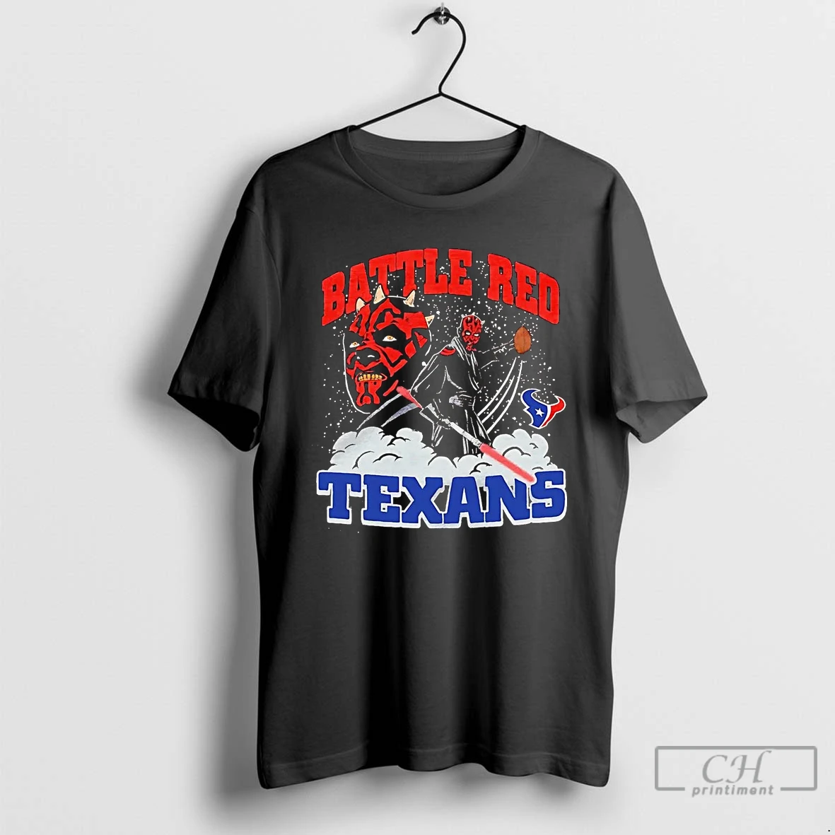 Premium Star Wars Houston Texans Battle Red T Shirts Hoodie