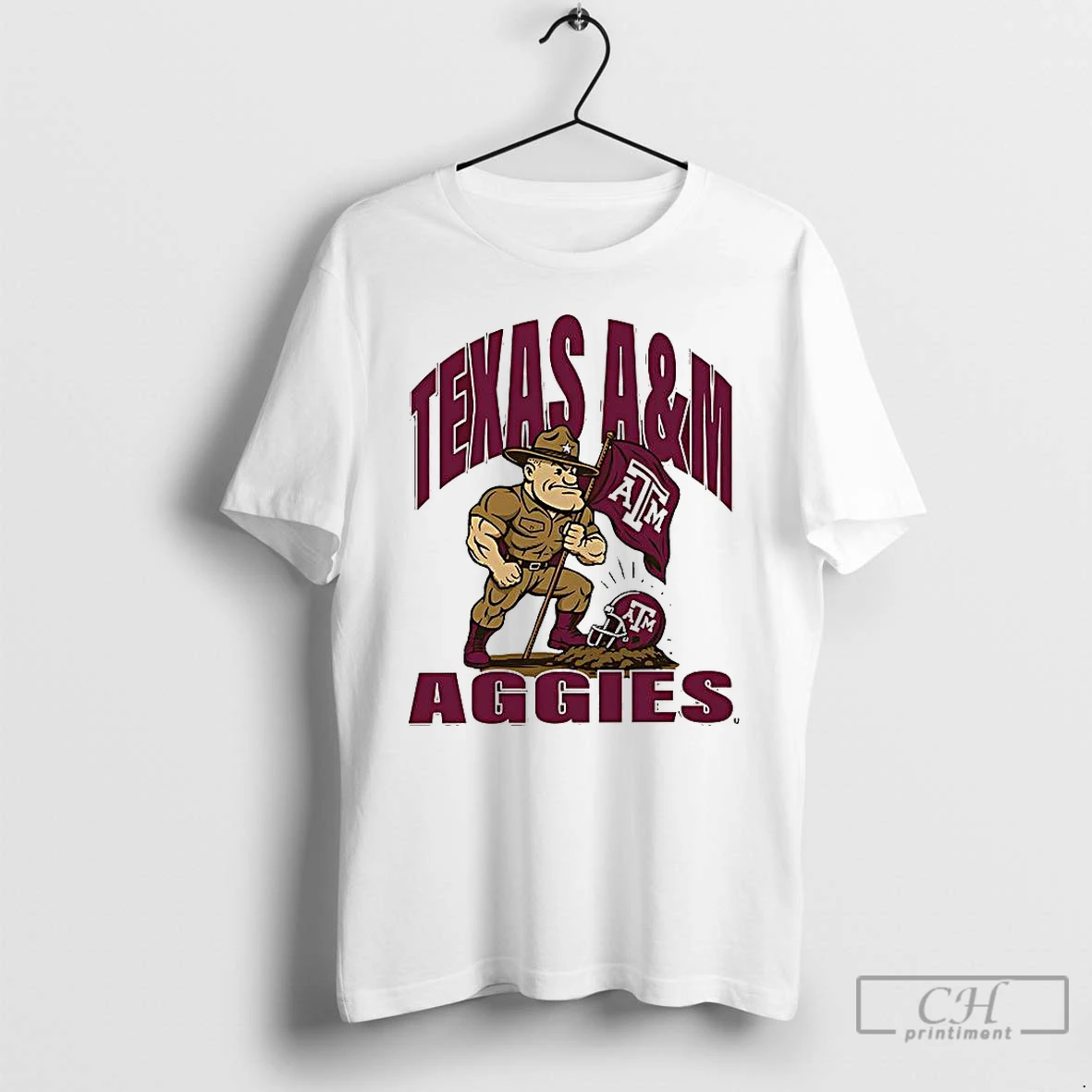 Premium Texas A And M Aggies Football Youth Plant Flag Helmet T Shirts Hoodie