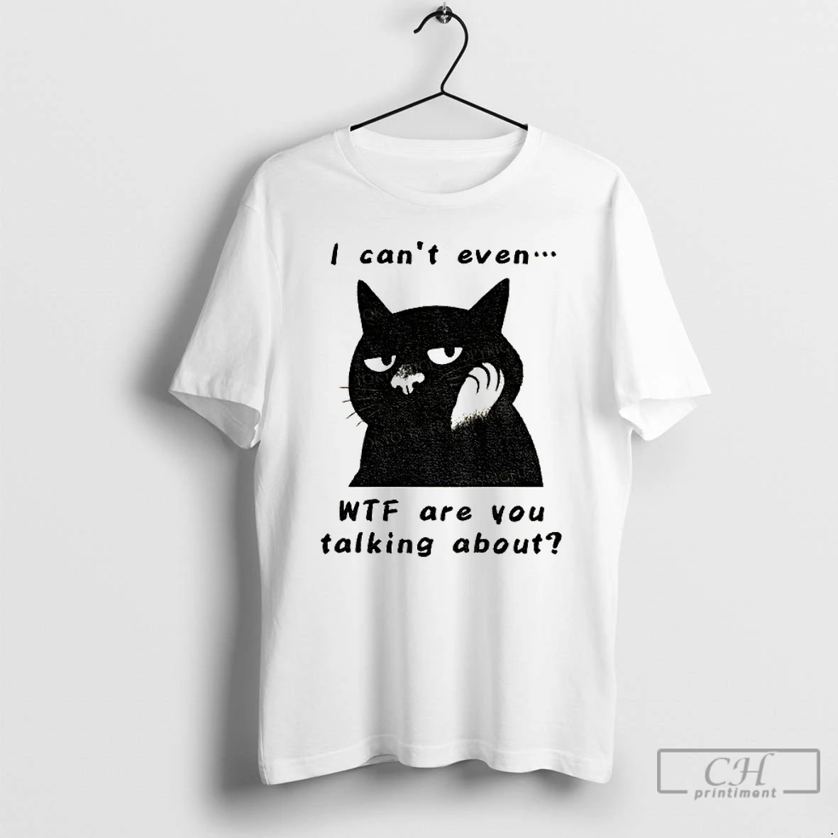 Premium The Speechless Cat I Cant Even Wtf Are You Talking About T Shirts Hoodie