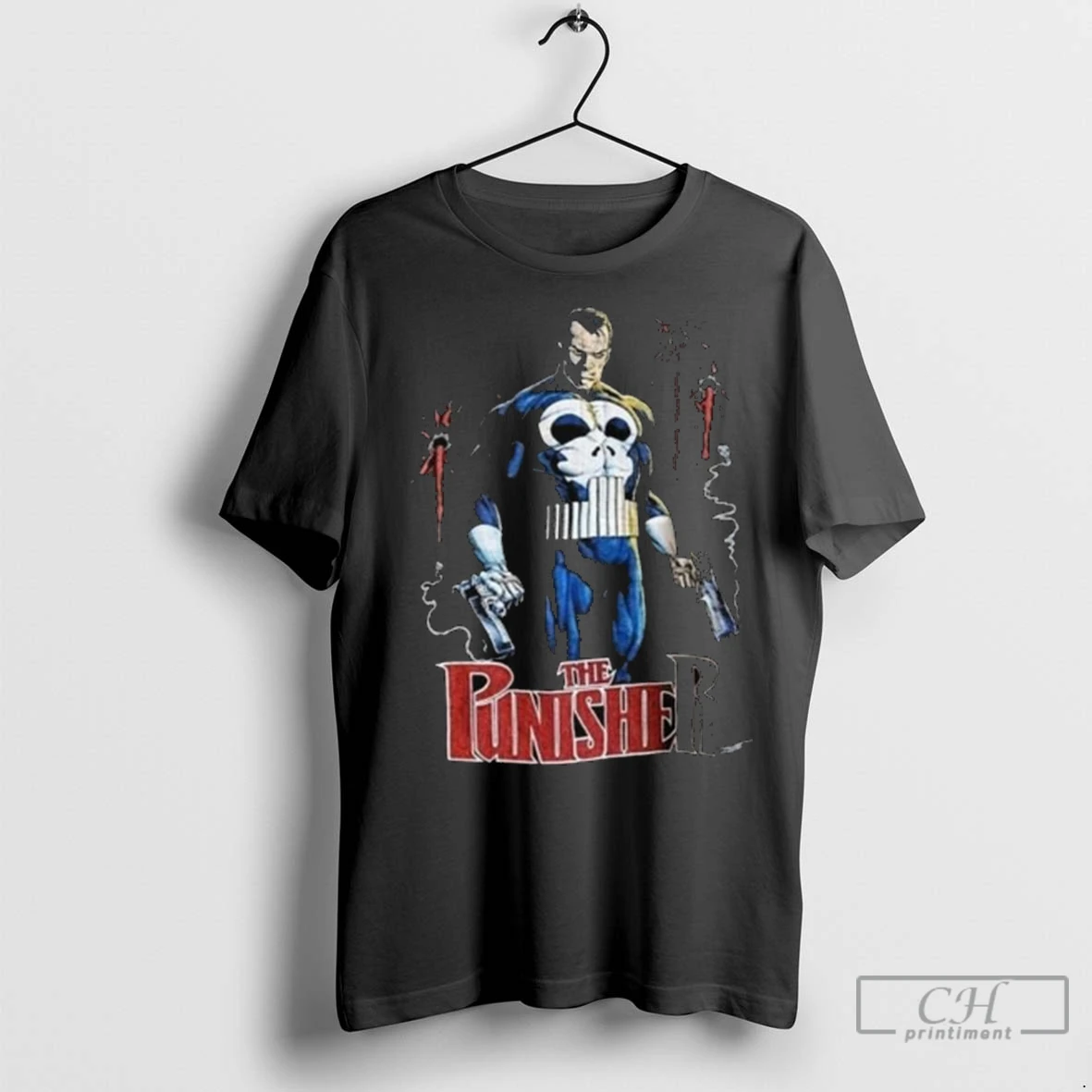 Premium Vintage 1990s Marvel The Punisher Long Sleve T Shirt