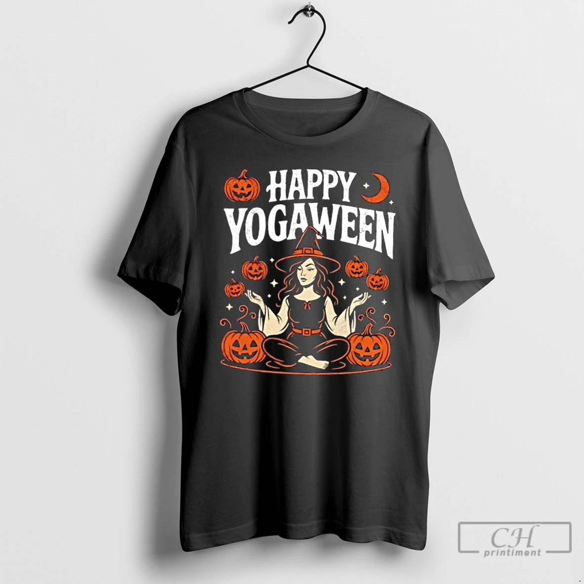 Premium Witch Happy Yogaween Halloween T Shirts Hoodie