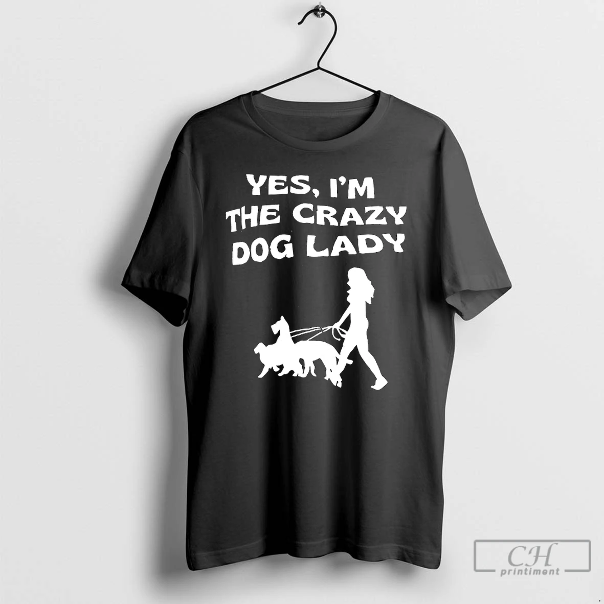 Premium Yes Im The Crazy Dog Lady T Shirts Hoodie