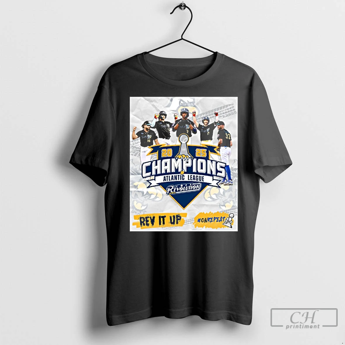 Premium Bbj8ufc8 York Revolution 2025 Champions Atlantic League York Revolution Rev It Up Onrepeat T Shirt
