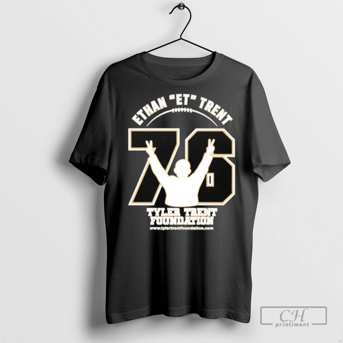 Purdue Boilermakers Ethan Et Trent Tyler Trent Foundtion Number 76 T Shirts