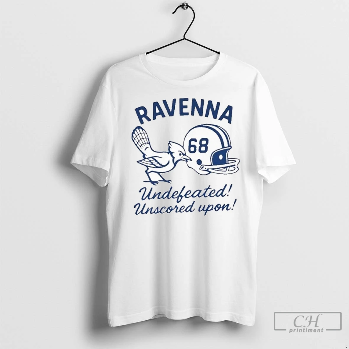 Ravenna Football Helmet Undefeated Unscored Upon 1968 T Shirts