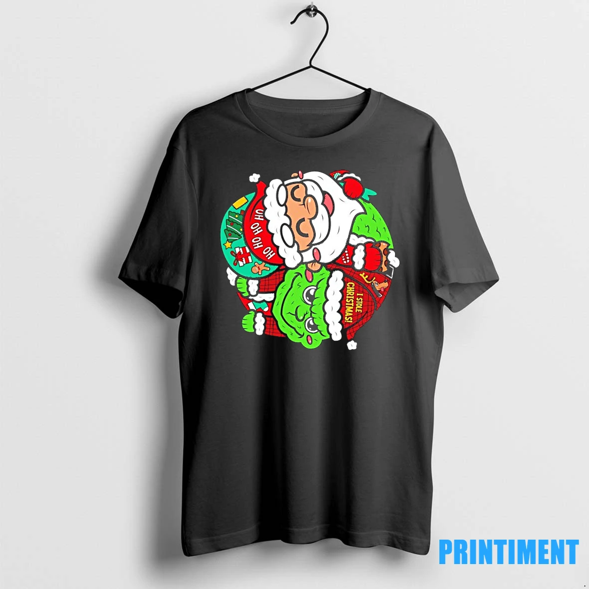 Santa Claus Ho Ho Ho Ho Grinch I Stole Christmas Yin Yang Xmas Tshirts Sweater Hoodie