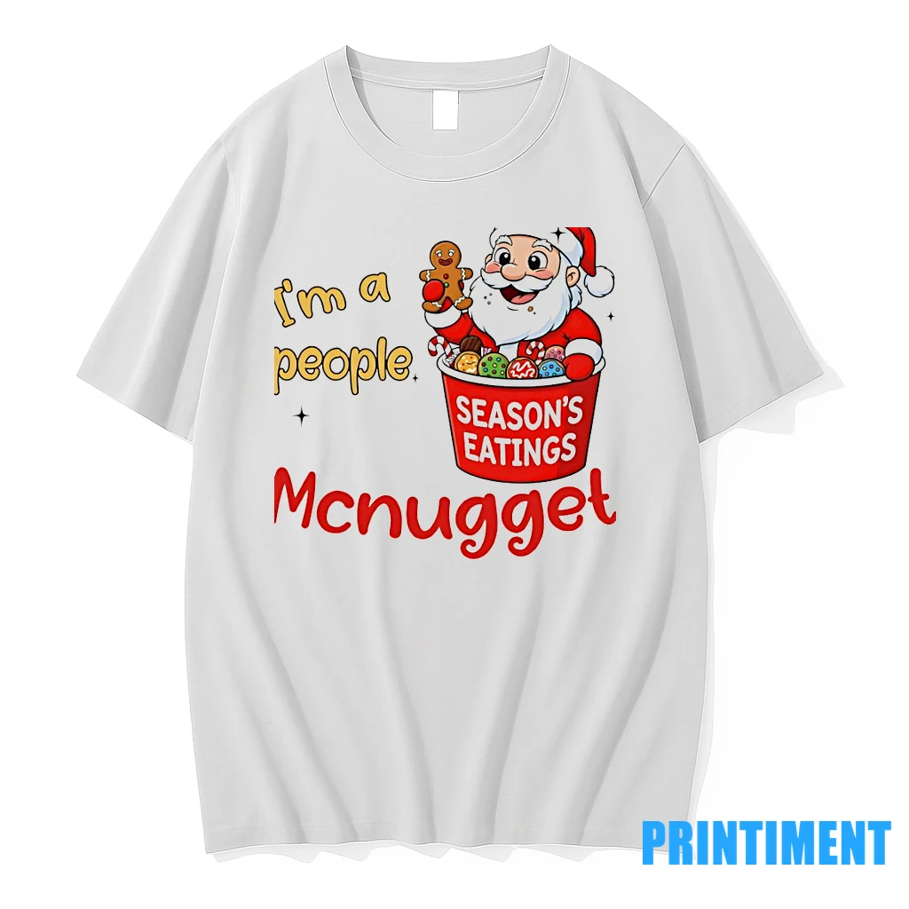 Santa Claus Seasons Eatings Im Not Short Im A People Mcnugget Christmas Tshirts Sweater Hoodie