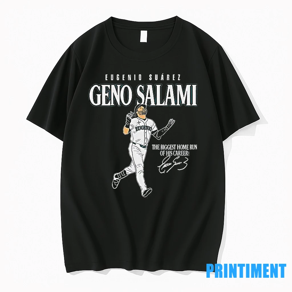 Seattle Mariners Eugenio Suarez Genoa Salami The Biggest Home Run Of His Career Signature Tshirts Sweater Hoodie