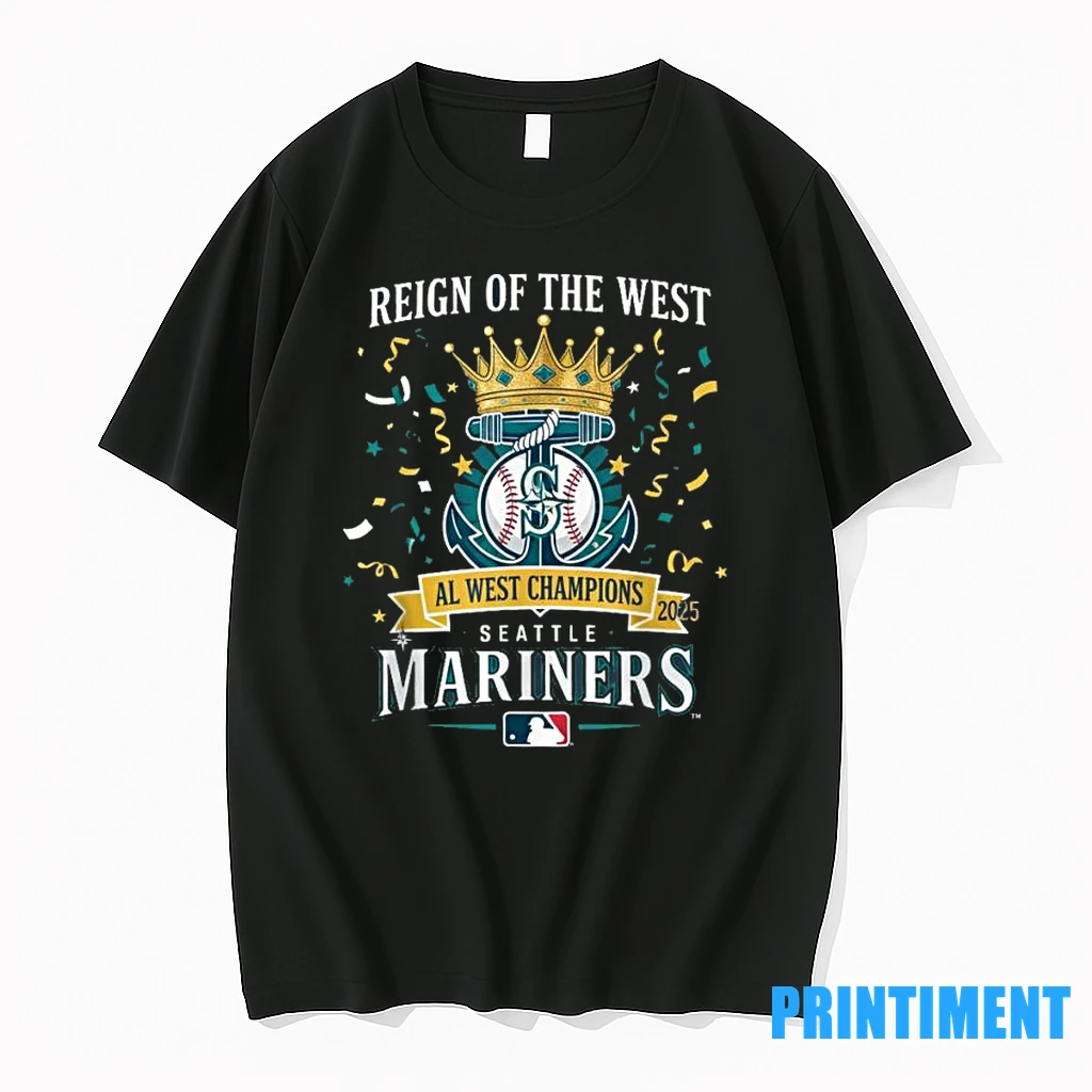 Seattle Mariners Reign Of The West 2025 Al Champions Tshirts Sweater Hoodie