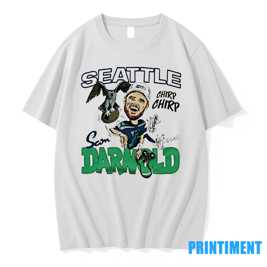 Seattle Seahawks Sam Darnold Chirp Chirp Caricature Signature Tshirts Sweater Hoodie