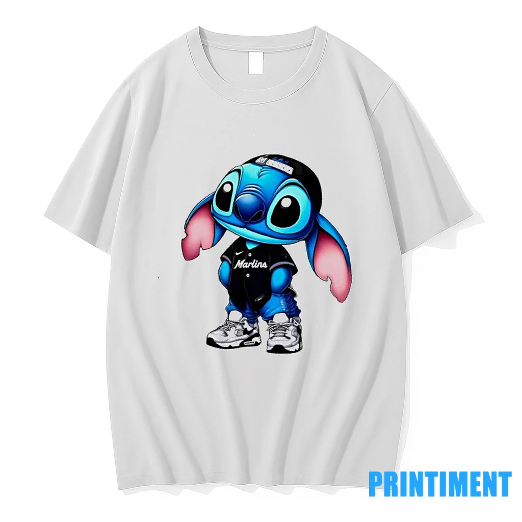 Stitch Wearing Miami Marlins Hip Hop Style Tshirts Sweater Hoodie