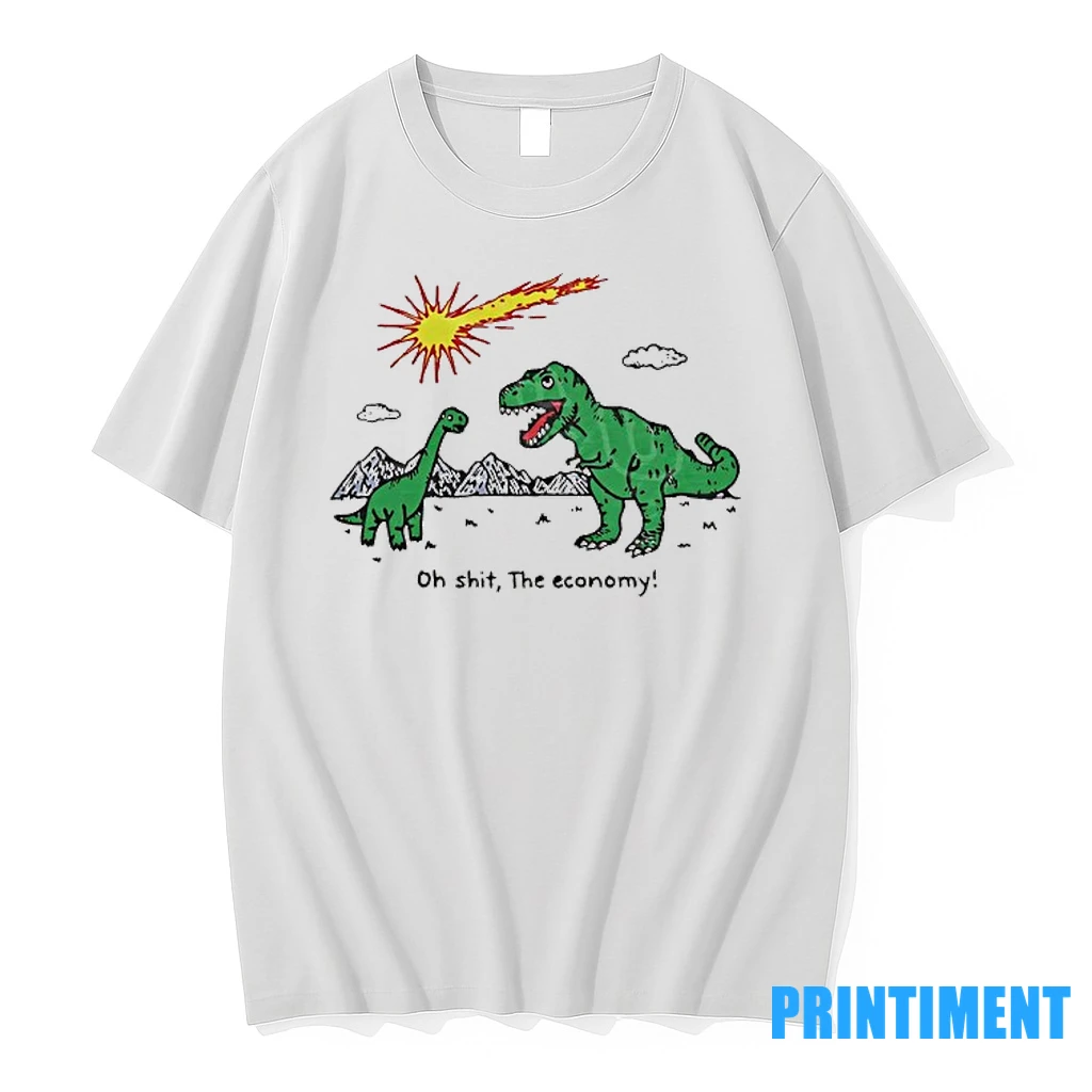 T Rex And Apatosaurus Falling Meteor Oh Shit The Economy Tshirts Sweater Hoodie
