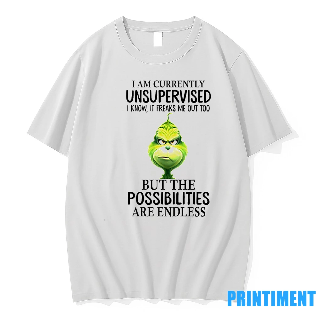 The Grinch I Am Currently Unsupervised I Know It Freaks Me Out Too But The Possibilities Are Endless Christmas Tshirts Sweater Hoodie
