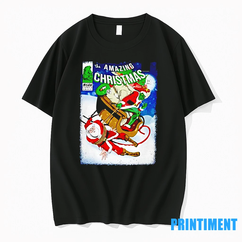 The Grinch And Santa Claus The Amazing Christmas Comic Tshirts Sweater Hoodie