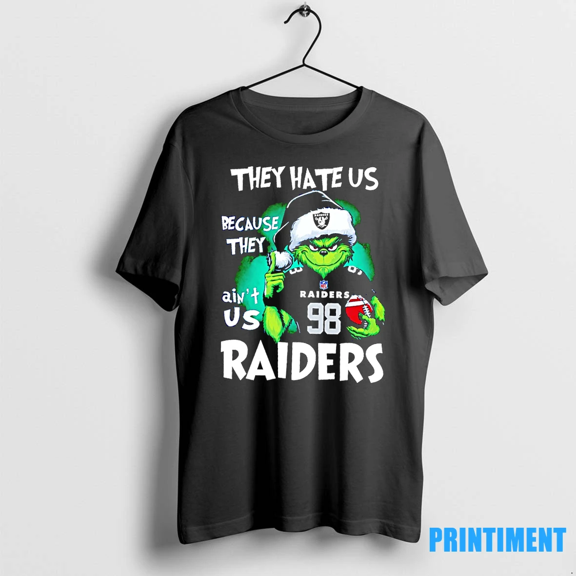 The Grinch They Hate Us Because They Aint Us Las Vegas Raiders Tshirts Sweater Hoodie