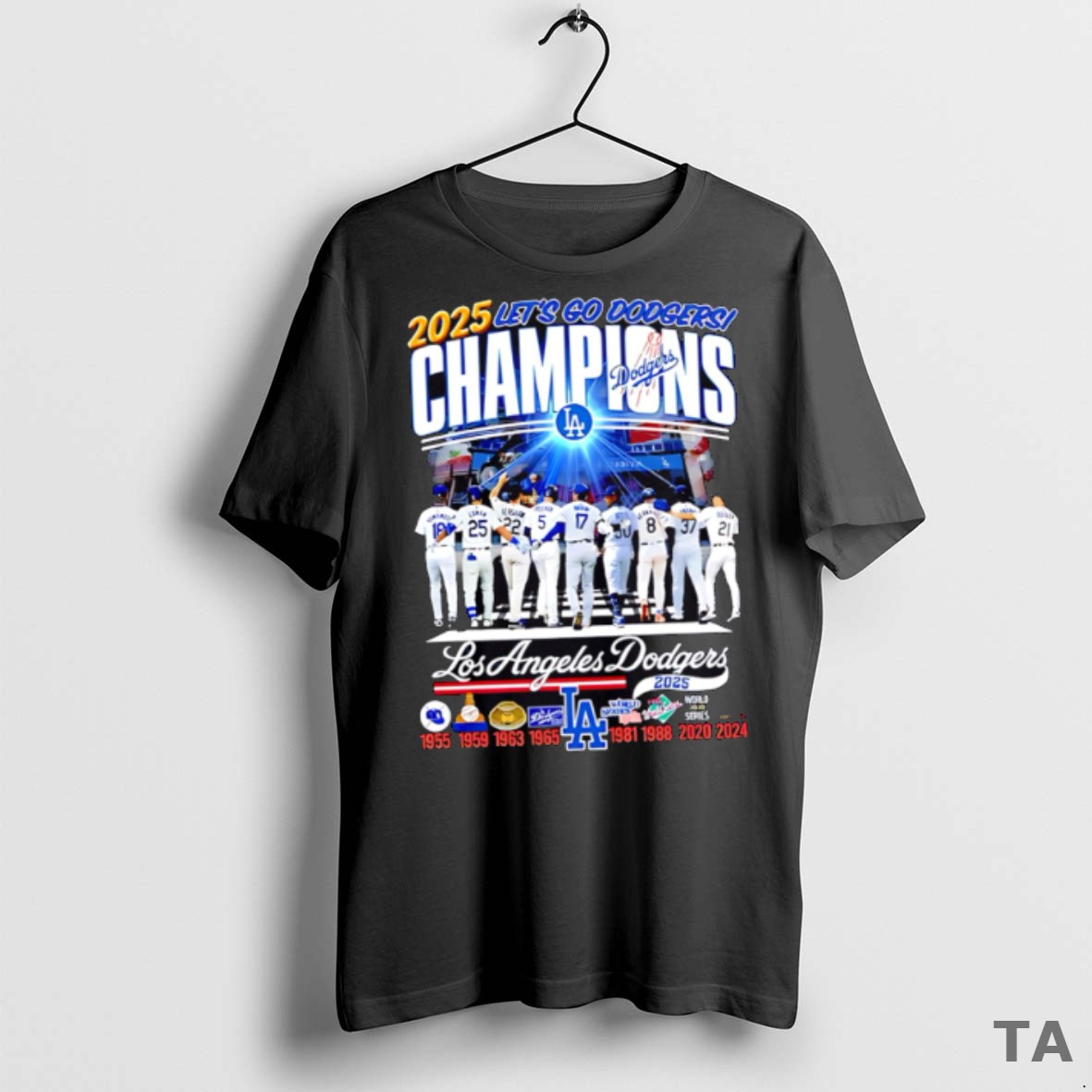 Top 2025 Lets Go Los Angeles Dodgers Champions Winner Team Player Vintage T Shirt Sweater