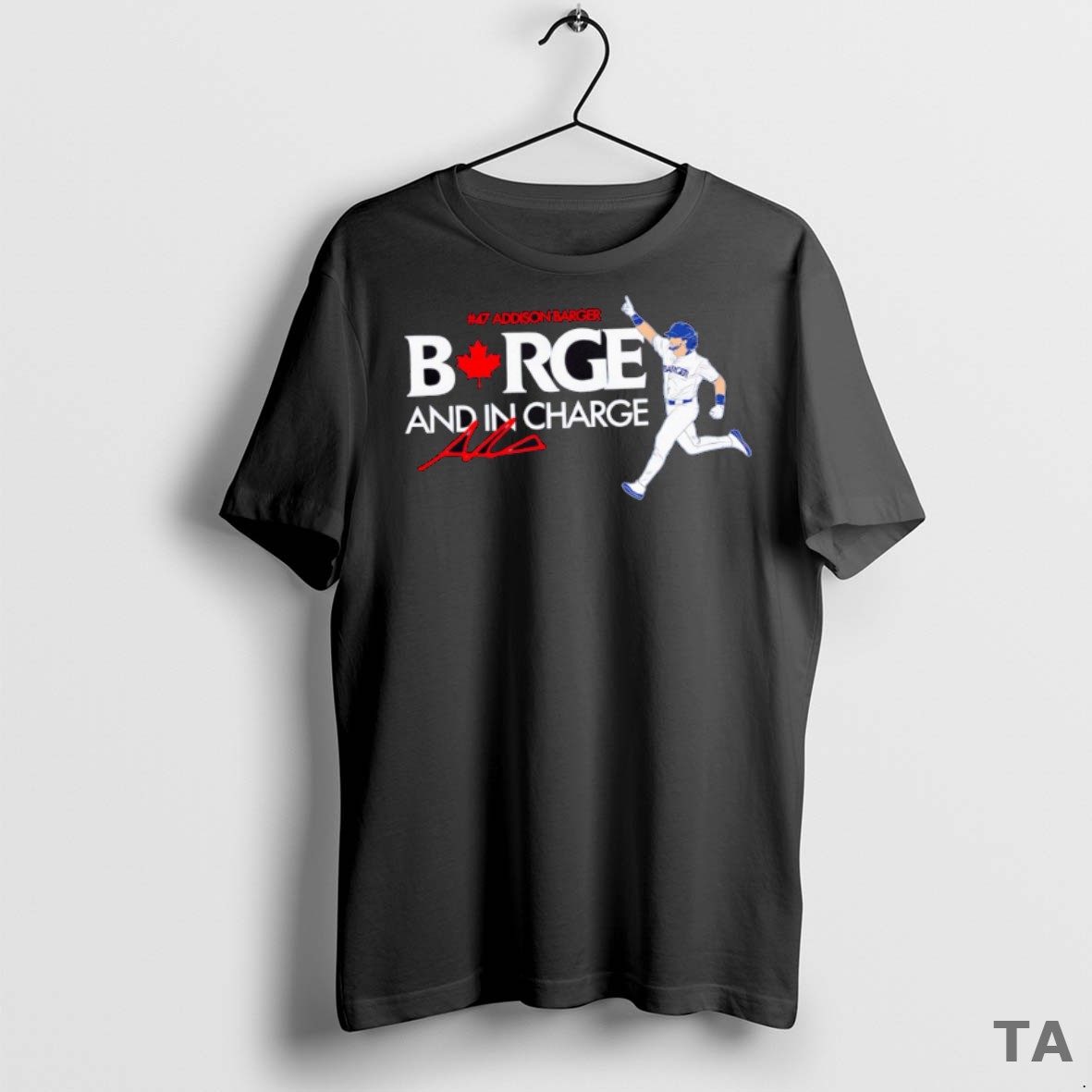 Top Addison Barger Toronto Blue Jays Borge And In Charge Signature T Shirt Sweater