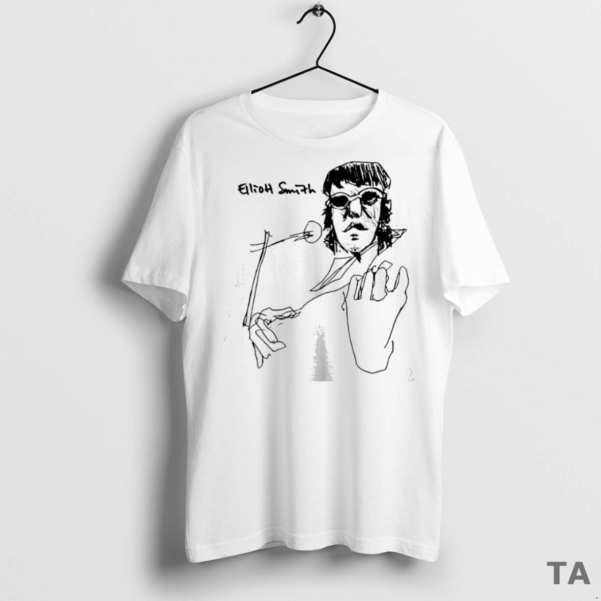 Top Blue Fools Elliott Smith T Shirt Sweater