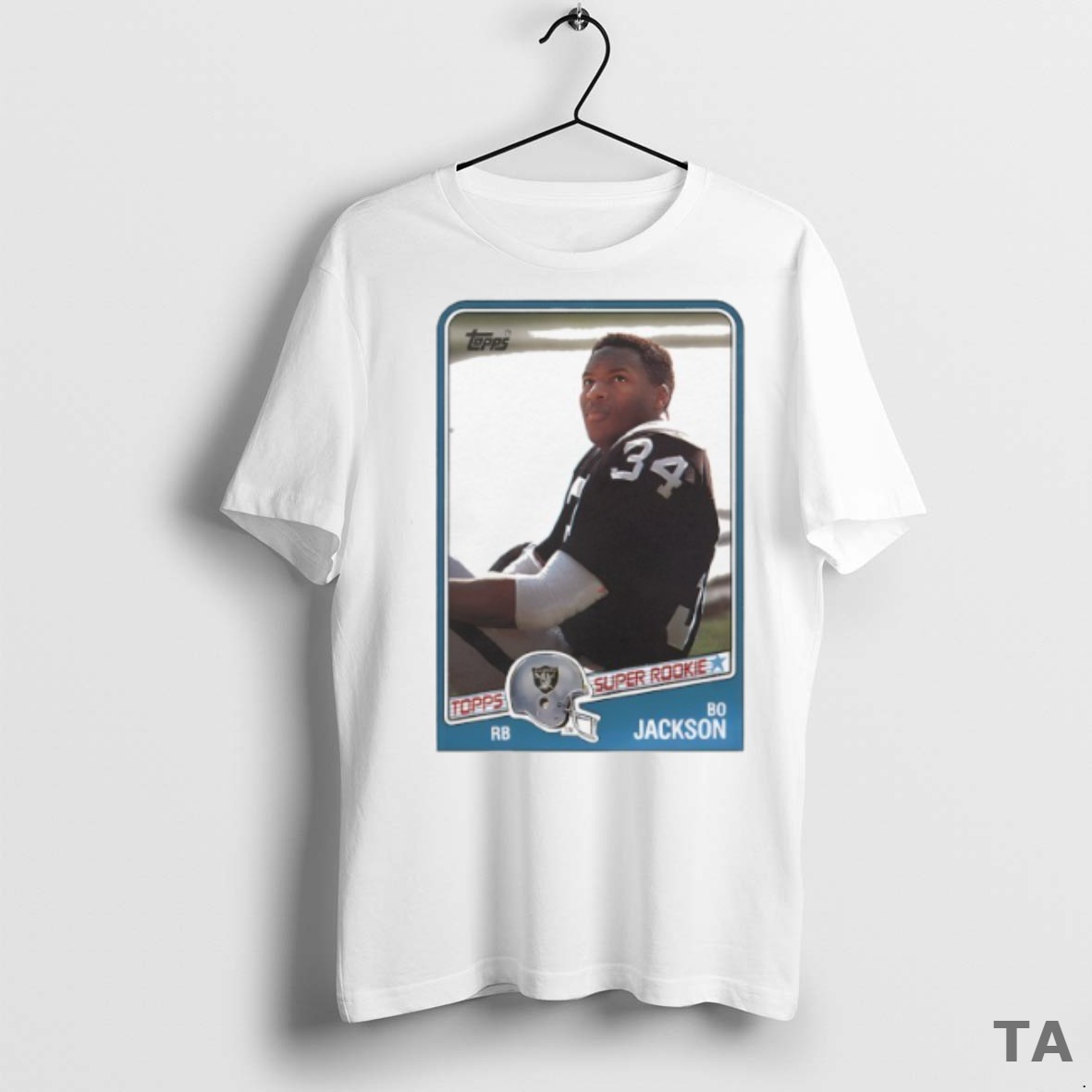 Top Bo Jackson Las Vegas Raiders Player Topps Super Rookie T Shirt Sweater