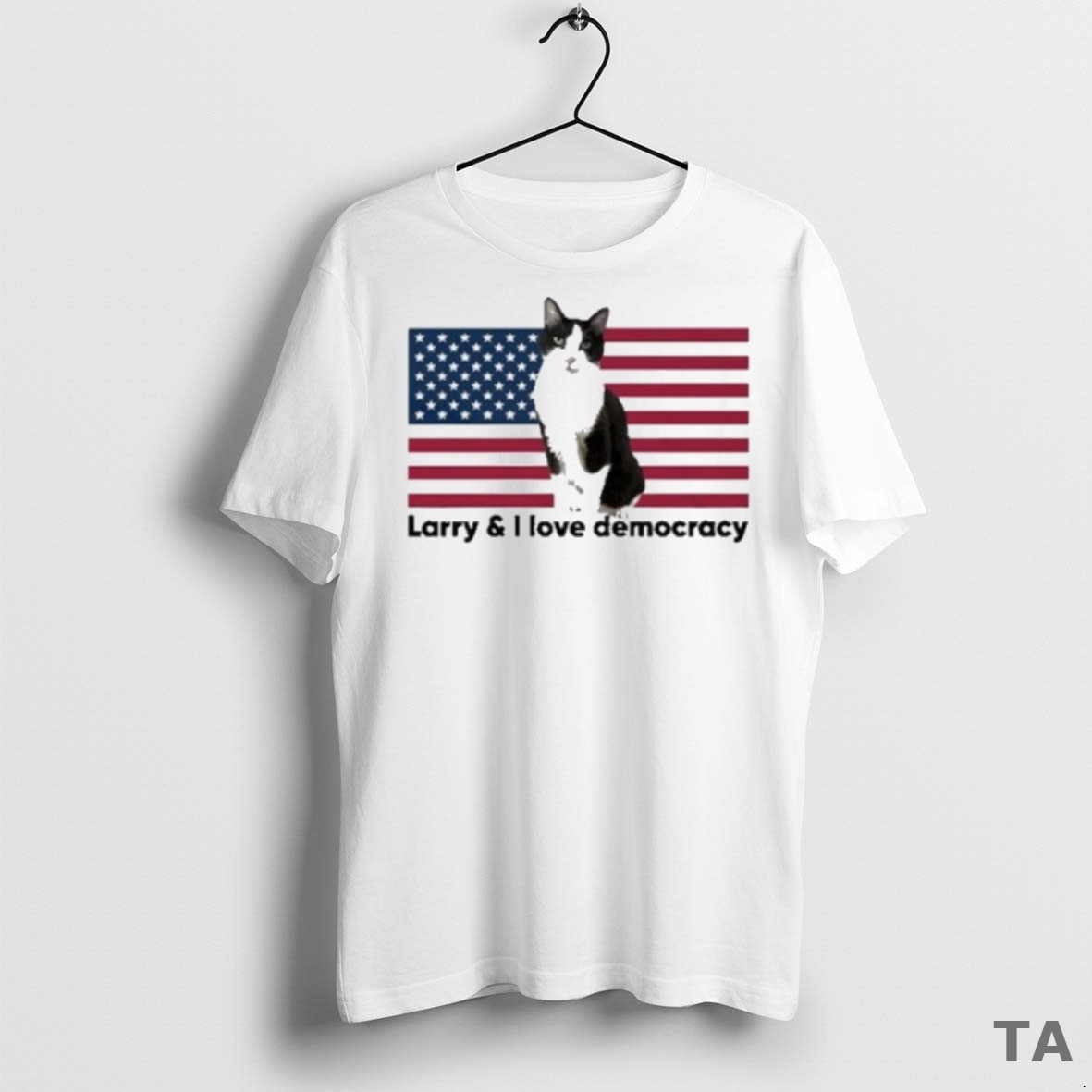 Top Cat Larry I Love Democracy American Flag 2025 T Shirt Sweater