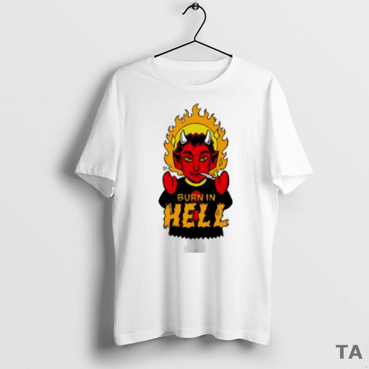 Top Devil Puppet Burn In Hell T Shirt Sweater