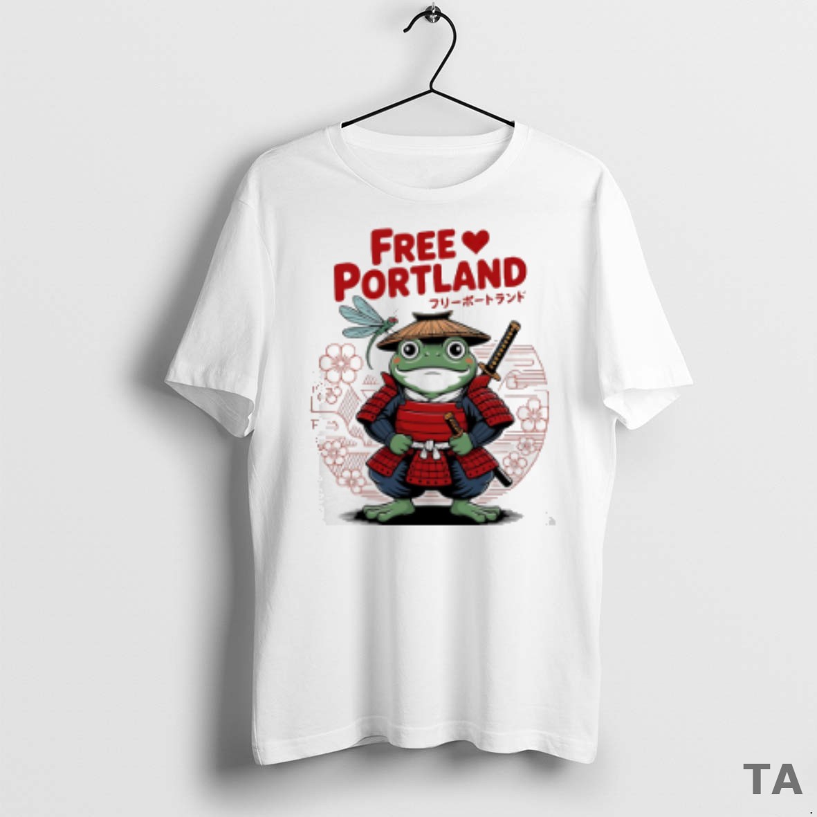 Top Free Portland Samurai Frogs Resist T Shirt Sweater