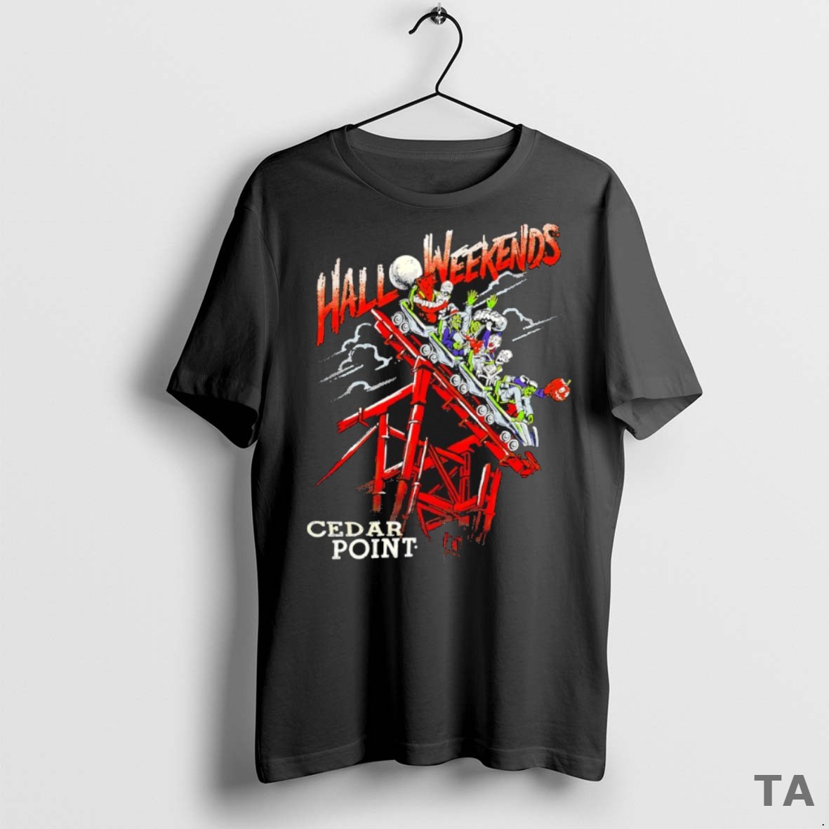 Top Halloweekends Cedar Point Sirens Coaster T Shirt Sweater