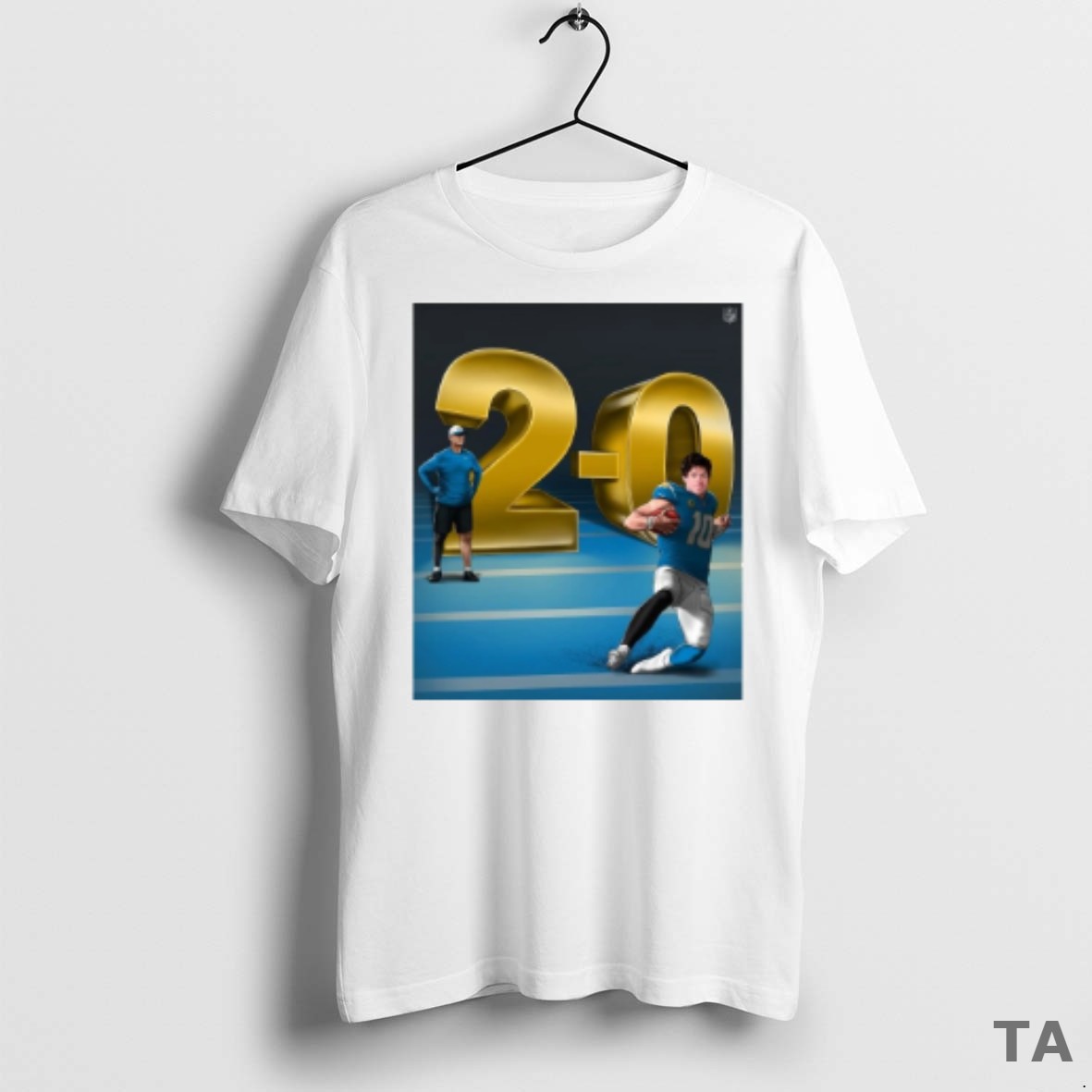 Top Jim Harbaugh And Justin Herbert Los Angeles Chargers 2 0 Start Graphic T Shirt Sweater