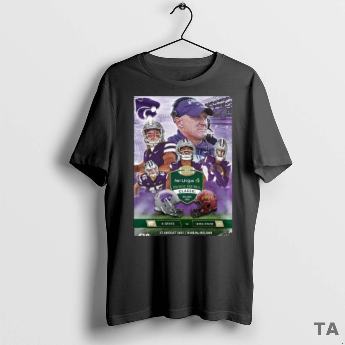Top K State Vs Iowa State Aer Lingus College Football Classic August 23 2025 At Aviva Stadium In Dublin Ireland Purple Edition T Shirt Sweater