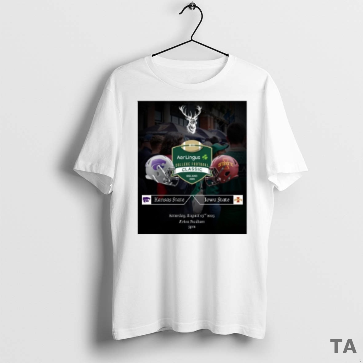 Top Kansas State Vs Iowa State August 23rd 2025 Aer Lingus College Football Classic Aviva Stadium Dublin Ireland Hemet T Shirt Sweater