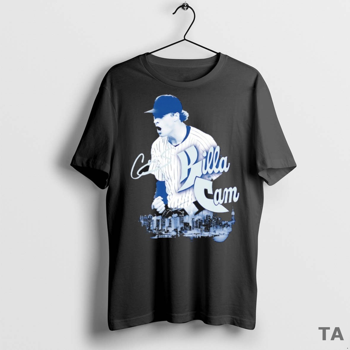 Top Killa Cam New York Yankees Skyline Signature T Shirt Sweater