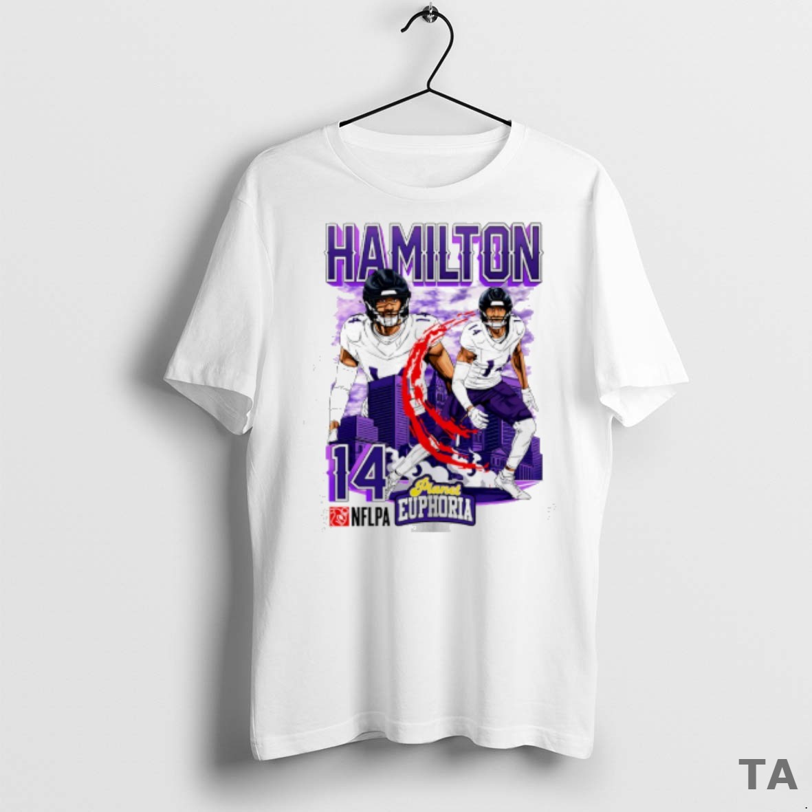 Top Kyle Hamilton 14 Baltimore Ravens Football Comic T Shirt Sweater