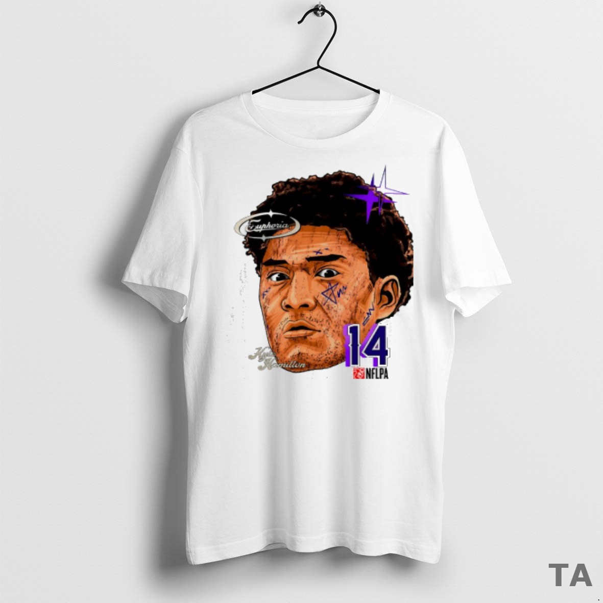 Top Kyle Hamilton 14 Baltimore Ravens Big Head Comic T Shirt Sweater