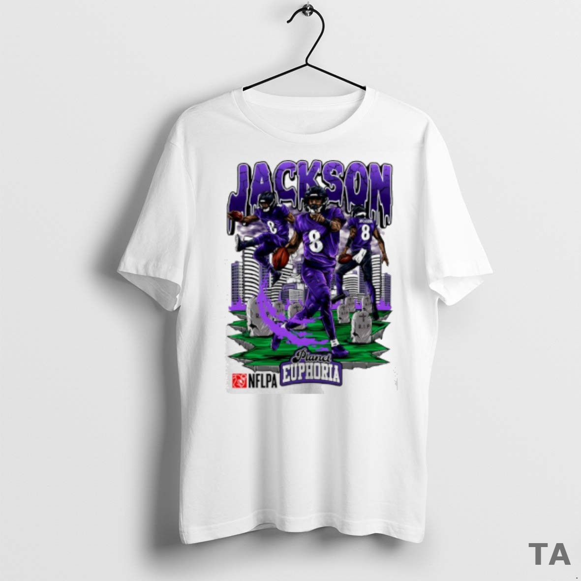 Top Lamar Jackson 8 Baltimore Ravens Football Quarterback Comic T Shirt Sweater